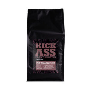 Kick Ass plant protein double choc 1kg pack.